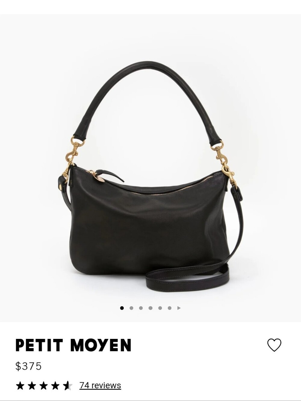 Clare V Petite Moyen Crossbody Bag - Black
